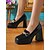 preiswerte Damenhausschuhe und -halbschuhe-Gelbe Plateau-Loafer aus Lackleder für Damen mit Blockabsatz und Kettendetail – Pumps im Retro-Stil der 1980er Jahre mit Absatz für Büro, Partys und Vintage-Outfits