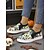 abordables Para mujeres-Zapatillas de Halloween sin cordones para mujer: zapatillas de lona con estampado de naipes y grafitis coloridos para looks casuales de otoño y un estilo urbano espeluznante.