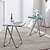 cheap Home Supplies-Space-Saving Foldable Acrylic &amp; Metal Side Table - Modern Minimalist Green Design, Sturdy No Assembly Required for Small Spaces, Living Room, Bedroom, Office, Versatile &amp; Elegant Furniture, Durable