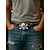 abordables Accessoires d&#039;Halloween-Ceinture unisexe en cuir synthétique avec tête de mort pour Halloween – boucle en cristal avec tête de mort et os croisés – idéale pour les costumes d&#039;Halloween et les tenues décontractées