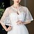 voordelige Cape-Moeder Wraps Elegant Zonbescherming Korte mouw Kant Bruiloftsomslagen Met Kant Voor Bruiloft Zomer