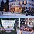 billiga Strängljus för fest-12ft/3.5M Snöflinga Gardin Nattljus USB Drivna 8 Lägen Isig Fairy String Ljus för Bröllop Helg Trädgård Inomhus Utomhus Fest Dekoration