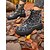abordables Botas de combate-Botas de combate con estampado de leopardo y purpurina para mujer, con suela gruesa: botines con cordones de moda para mujer, ropa urbana y conjuntos casuales.