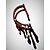 billige Halloween-tilbehør-Halloween-kranie-ørearmbånd til kvinder – rødt og sort bloddrypdesign med kraniedetaljer – unik gotisk stil til Halloween-fester og kostumer