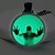 voordelige Halloween-Unieke glazen hangerketting - lichtgevend silhouet, gloeiend groen, metalen ketting voor nachtelijke evenementen