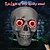 abordables Halloween-Cabezas de calavera parlantes de Halloween: calavera de ojos rojos iluminada, decoración de esqueleto iluminado con temática de Halloween, decoraciones festivas de Halloween con ojos rojos para fiesta
