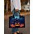 abordables Sacs-Sac fourre-tout citrouille d&#039;Halloween et maison hantée pour femme — grand sac de courses réutilisable avec poche zippée et poignées robustes, style gothique pour les friandises, les fêtes costumées et l&#039;utilisation quotidienne
