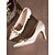 abordables Officiel-Escarpins à talons hauts et bout pointu en satin blanc pour femmes avec volants et ornements de chaîne en cristal - chaussures de mariée élégantes pour mariages et occasions formelles