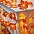 cheap Decorative Lights-10/20/40 LED Maple Leaf Pumpkin String Lights Battery Powered Autumn Theme Decoration for Halloween Christmas Thanksgiving Holiday Home Courtyard Decoration