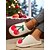 preiswerte Damenslipper &amp; Flip-Flops-Damen-Fleece-Hausschuhe mit süßer Kirschstickerei, warme Hausschuhe für Weihnachten, den Winter, das Schlafzimmer und gemütliches Zuhause