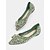 baratos cocktail-sapatilhas femininas verdes com strass e pérolas - sapatos sociais de bico fino com fivela para coquetéis &amp;eventos noturnos