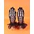 cheap Halloween Accessories-Women's Halloween Skeleton Gloves – Black Lace Cuff Sugar Skull Printed Costume Accessories for Party, Cosplay and Nightlife