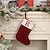 abordables Medias &amp; Sujetadores-Medias navideñas de punto rojo con diseño de letras, tamaño mediano, con alfabeto bordado, para regalar en casa, chimenea, decoración festiva para fiestas navideñas.