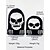 abordables Accessoires d&#039;Halloween-Bonnet réfléchissant tête de mort pour homme – tricot polyester avec imprimé squelette, effet phosphorescent – parfait pour Halloween et les tenues décontractées