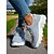 economico Sneakers da donna-scarpe da corsa Flyknit arancioni brillanti da donna: scarpe da passeggio traspiranti con lacci per fitness, viaggi e commissioni quotidiane