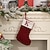 abordables Medias &amp; Sujetadores-Medias navideñas de punto rojo con diseño de letras, tamaño mediano, con alfabeto bordado, para regalar en casa, chimenea, decoración festiva para fiestas navideñas.