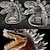 ieftine Halloween-Statuie de artă, sticlă de decantor de whisky de 330 ml, statuie monstru dinozaur ambulant, decantor de whisky monstru dinozaur, pentru tată și iubit