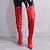 preiswerte Modische Stiefel-Schwarze Overknee-Stiefel aus Kunstleder für Damen – sexy Stilettoabsätze mit spitzer Spitze für den Abend
