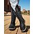 preiswerte Cowboy &amp; Western Stiefel-braune bestickte Western-Arbeitsstiefel für Damen – Cowboystiefel mit quadratischer Spitze für Rancharbeit, Wüstenwanderungen und Arbeiten auf dem Bauernhof