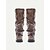 cheap Fashion Boots-Women&#039;s Brown Knee-High Riding Boots - Faux Leather Slouchy Equestrian Style with Buckle Straps and Low Block Heel, Casual Fall Winter Footwear for Outdoor Events, Festivals and Everyday Wear