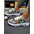 abordables Para mujeres-Zapatillas de Halloween con grafiti en blanco y negro para mujer: zapatillas deportivas con suela gruesa para caminar, ideales para ropa urbana, atuendos de otoño y fiestas de disfraces.