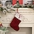abordables Medias &amp; Sujetadores-Medias navideñas de punto rojo con diseño de letras, tamaño mediano, con alfabeto bordado, para regalar en casa, chimenea, decoración festiva para fiestas navideñas.