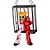 abordables Halloween-Jaula aterradora, muñeca de Halloween, accesorio de casa embrujada con voz chillona, criatura de pesadilla