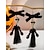 billiga Halloween-tillbehör-Örhängen med halloween-dödskalle och tofs för kvinnor – färgglad blom- och pärldesign med dödskalle- och tofsdetaljer, perfekt för halloween och firandet av de dödas dag