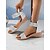 abordables Fiesta Nocturna-Sandalias de cuña con tiras en el tobillo y lentejuelas para mujer: zapatos de fiesta con punta abierta y brillo para la vida nocturna y atuendos de discoteca.