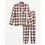 cheap Pajamas-Family Pajamas Plaid Home Print Red Long Sleeve Active Matching Outfits