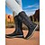 preiswerte Cowboy &amp; Western Stiefel-braune bestickte Western-Arbeitsstiefel für Damen – Cowboystiefel mit quadratischer Spitze für Rancharbeit, Wüstenwanderungen und Arbeiten auf dem Bauernhof