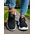 economico Sneakers da donna-scarpe da corsa Flyknit arancioni brillanti da donna: scarpe da passeggio traspiranti con lacci per fitness, viaggi e commissioni quotidiane