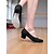economico Scarpe da ballo allenamento-scarpe da ballo nere da donna per l&#039;allenamento - scarpe da ballo professionali con tacco basso e cinturino elastico per l&#039;allenamento &amp; prova