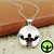 voordelige Halloween-Unieke glazen hangerketting - lichtgevend silhouet, gloeiend groen, metalen ketting voor nachtelijke evenementen