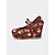 abordables Para mujeres-Zapatos Mary Jane de cuña con estampado de calavera y rosa para mujer: tacones de plataforma góticos para moda alternativa, conciertos y fiestas de Halloween.
