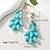 abordables Boucles d&#039;oreilles-Boucle d&#039;Oreille Créoles Le style rétro Poire Goutte ancien Mode Déclaration Des boucles d&#039;oreilles Bijoux Rose foncé / Turquoise / Rose clair Pour Mariage Soirée Fête 1 Paire