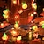 baratos Luzes interiores a pilhas e USB-Iluminação LED de Ação de Graças Luzes de Outono Abóbora 3D Folha de Bordo Bolota 2M 20LEDs Luzes de Cordão Alimentadas por Bateria Halloween Decoração de Festa Jardim Familiar Terraço Cerca