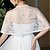 voordelige Cape-Moeder Wraps Elegant Zonbescherming Korte mouw Kant Bruiloftsomslagen Met Kant Voor Bruiloft Zomer