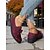 economico Slip-ons e mocassini da donna-mocassini da donna in pelle scamosciata e vernice bordeaux – scarpe slip-on con fiocco e tacco basso per uscite casual, abbigliamento da lavoro e street style autunnale