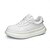 ieftine Adidași din piele premium-Adidași groși pentru bărbați - pantofi sport din piele ecologică cu șireturi și talpă groasă, pantofi streetwear casual pentru stil urban și ținute sport