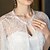 voordelige Cape-Moeder Wraps Elegant Zonbescherming Korte mouw Kant Bruiloftsomslagen Met Kant Voor Bruiloft Zomer