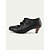 ieftine anii 1920-Pantofi Oxford negri cu șireturi, stil vintage, în stil anii 1930, pentru femei – pantofi din piele ecologică cu toc mediu, pentru ținute retro, biserică și ținute clasice de zi cu zi