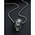 abordables Accessoires d&#039;Halloween-Collier pendentif crâne gothique d&#039;Halloween pour homme - bijoux vintage en alliage sculpté pour fête, cosplay et style punk quotidien