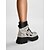 baratos Festa da Vida Noturna-Botas plataforma de combate femininas com strass - botas de cano curto brilhantes com cadarço e sola grossa para festas e saídas à noite &amp;moda de festival