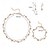 abordables Parures de Bijoux-Parure de bijoux 3 Strass Chrome 1 Bracelet Boucles d&#039;oreilles Collier Femmes Élégant ancien Mode Le style rétro Classique Parure de Bijoux Pour Mariage Soirée robe demoiselle d honneur