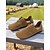 abordables Zapatillas sin cordones y mocasines de mujer-Zapatos planos casuales marrones con cordones para mujer: zapatos ligeros de horma ancha para paseos por el campo, marrones y para uso diario.