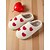 abordables Claquettes et tongs femme-Chaussons en peluche pour femmes en forme de cœur – Chaussons d&#039;intérieur chauds et moelleux pour l&#039;hiver, la Saint-Valentin, la chambre et les vêtements d&#039;intérieur douillets