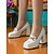 preiswerte Damenhausschuhe und -halbschuhe-Gelbe Plateau-Loafer aus Lackleder für Damen mit Blockabsatz und Kettendetail – Pumps im Retro-Stil der 1980er Jahre mit Absatz für Büro, Partys und Vintage-Outfits