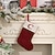 abordables Medias &amp; Sujetadores-Medias navideñas de punto rojo con diseño de letras, tamaño mediano, con alfabeto bordado, para regalar en casa, chimenea, decoración festiva para fiestas navideñas.