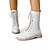 abordables Bottes de combat-Bottes de combat blanches à lacets pour femmes avec fermeture éclair latérale, chaussures de mode urbaine élégantes